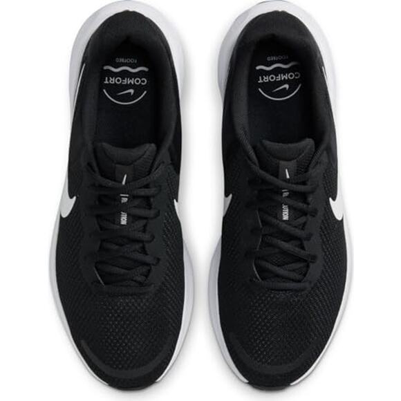 NWT Nike Revolution 7 Men’s Running Shoes -(FB2207-001) Black/White, Size 14 main image 7
